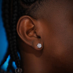 Moissanite Flower Studs