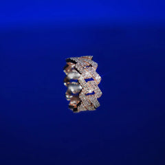 Moissanite Cuban Prong Ring