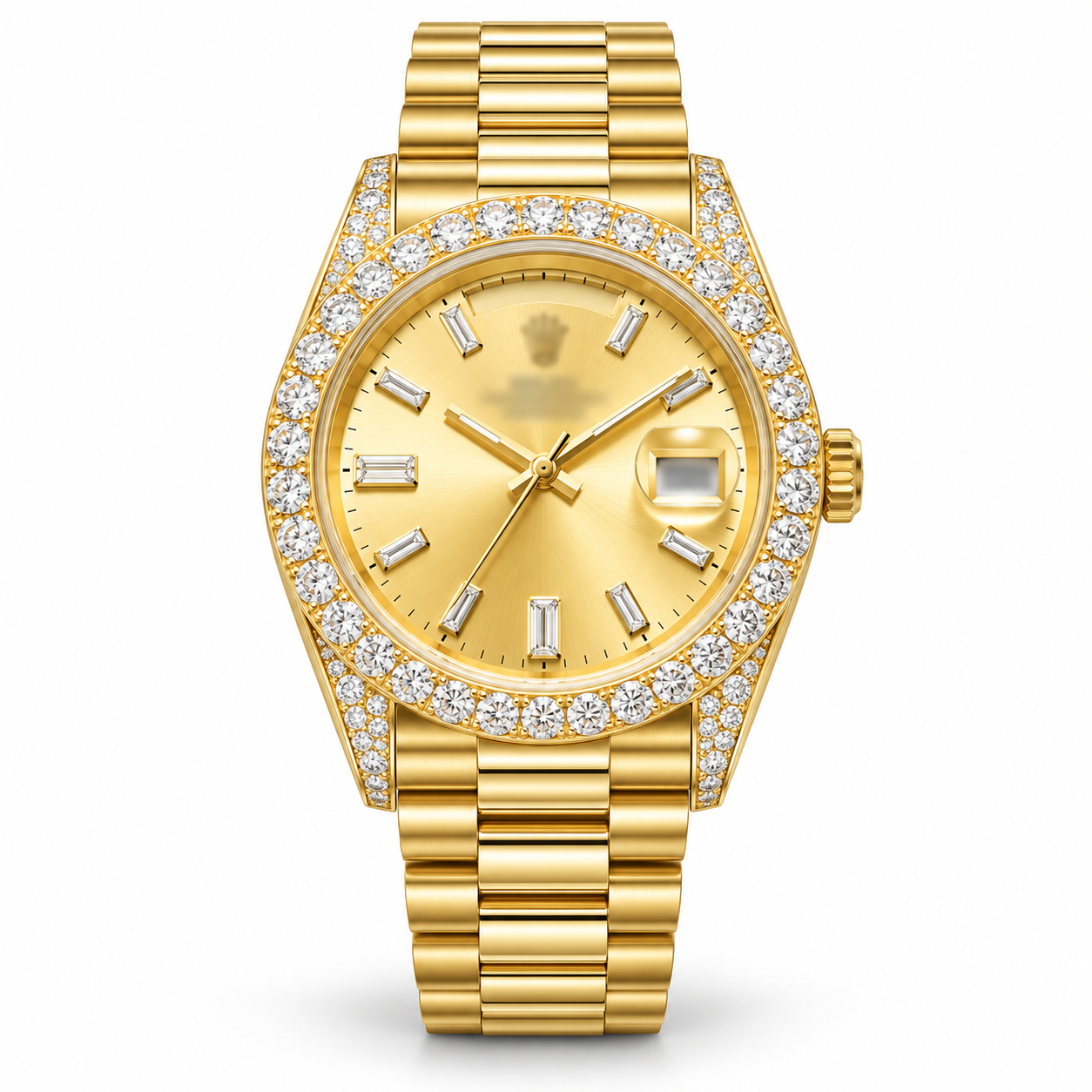 41mm Moissnite Diamond Bezel Bussbown Full custom Watch
