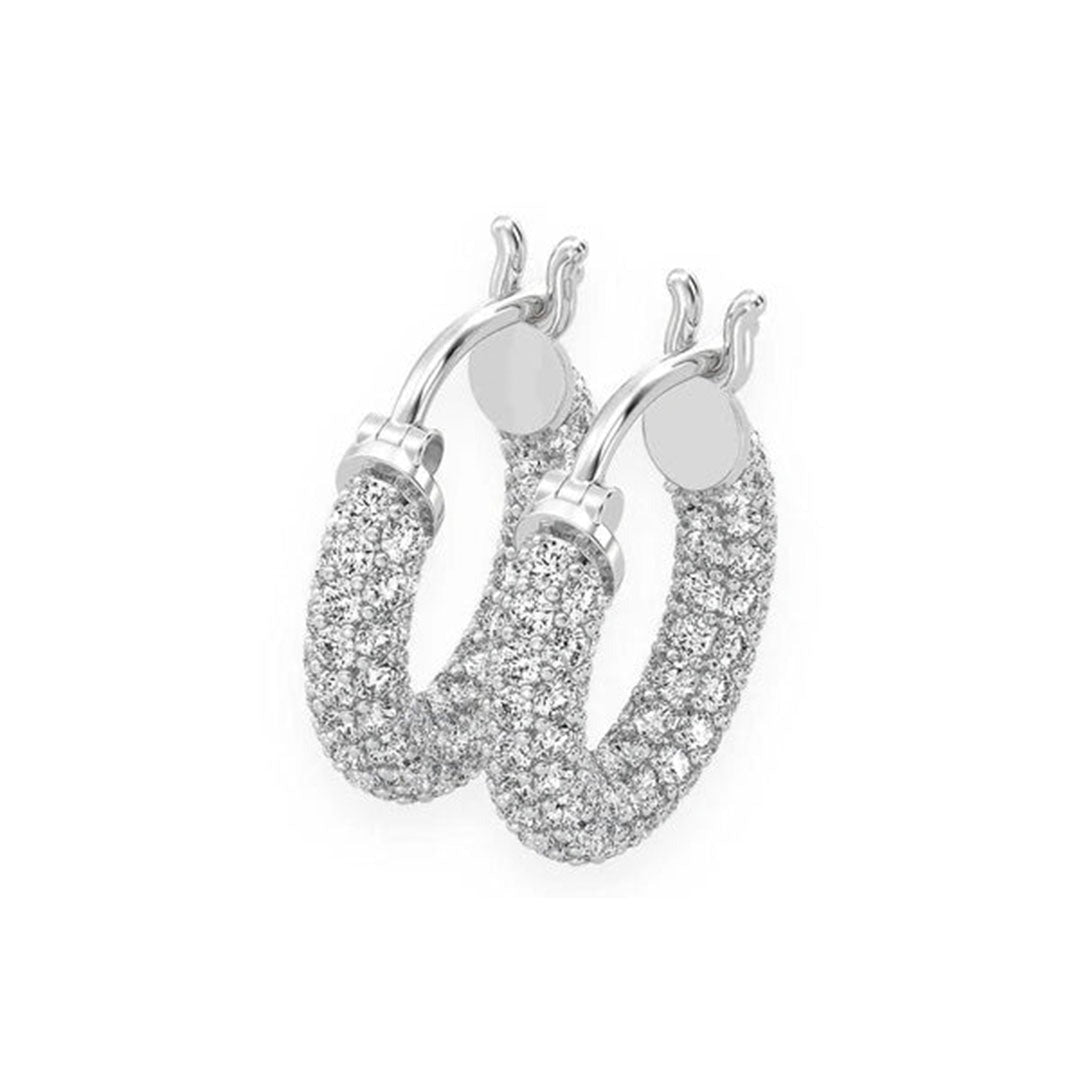 Moissanite Eternity Hoop Earrings