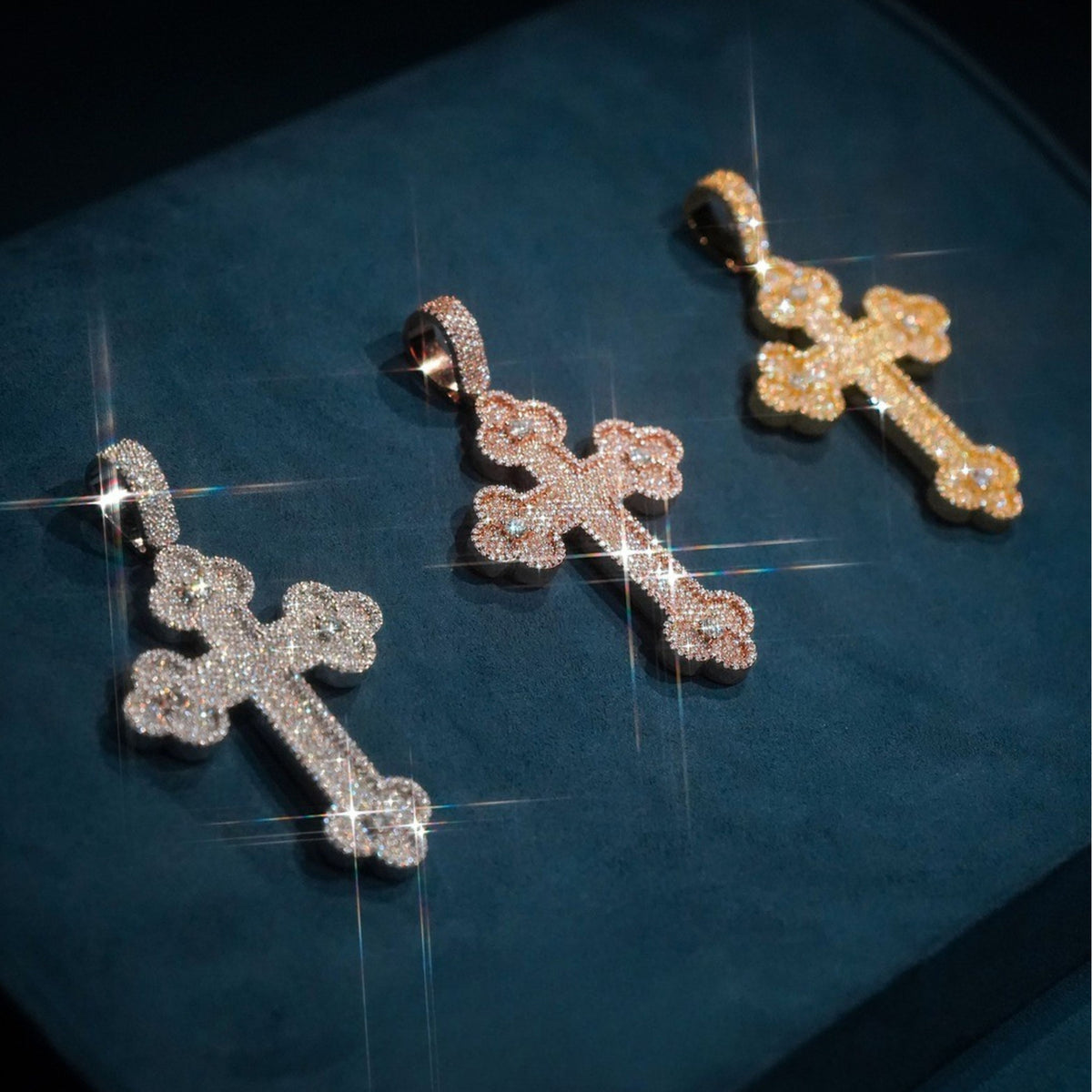 Moissanite Cross Pendant