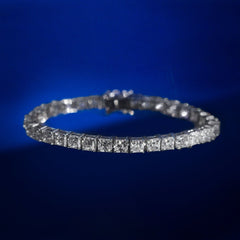 Moissanite Asscher Cut Tennis Bracelet [5mm]