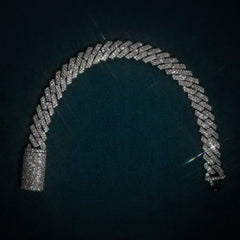 Moissanite Cuban Prong Bracelet [8mm]