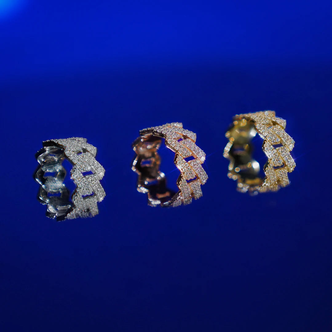 Moissanite Cuban Prong Ring