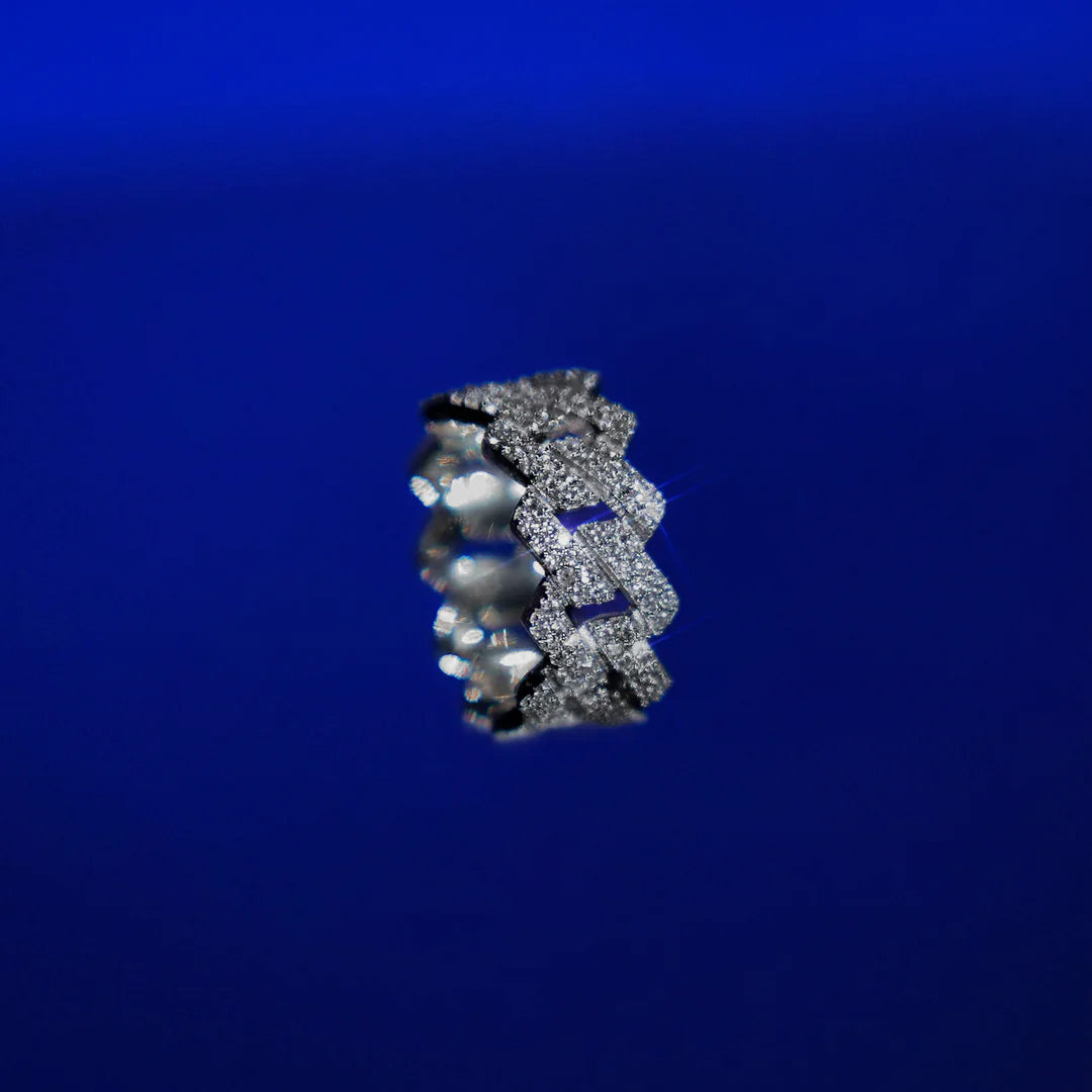 Moissanite Cuban Prong Ring