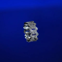 Moissanite Cuban Prong Ring