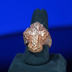 Moissanite Cross Ring