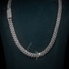 Moissanite Cuban Prong Chain [8mm]