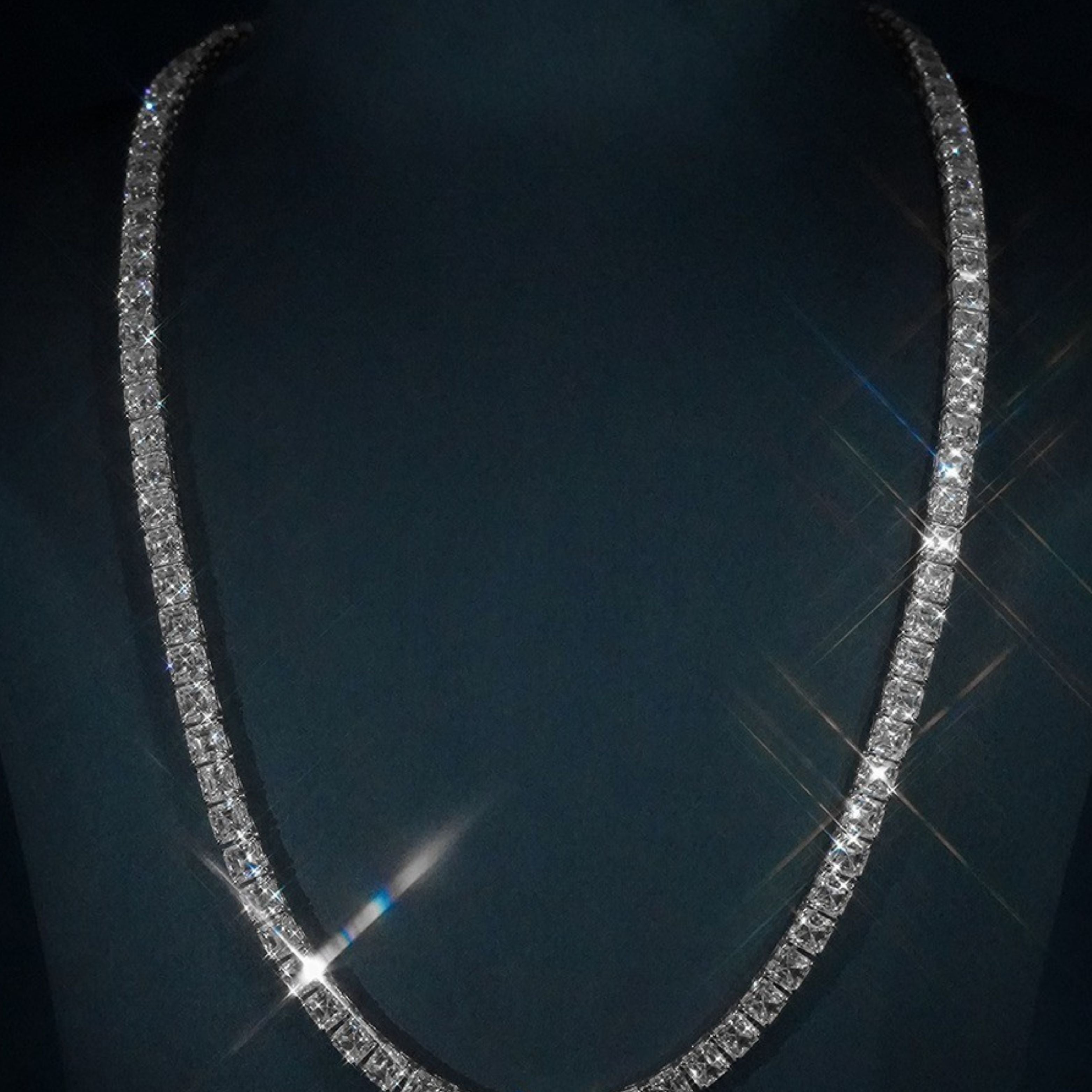 Moissanite Asscher Cut Tennis Chain [5MM]