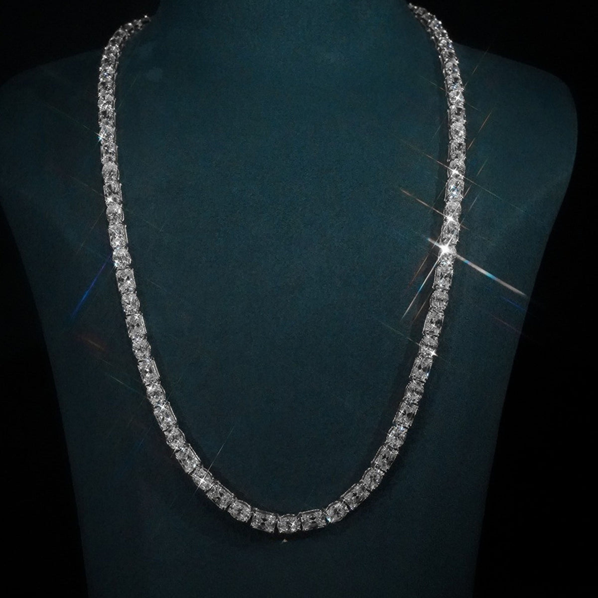 Moissanite Radiant x Oval Cut Tennis Chain [5MM]